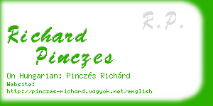 richard pinczes business card